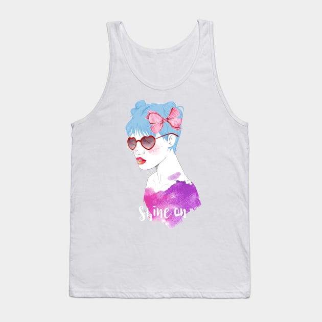 Shine On Girl Tank Top by goldstarling